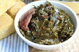 collard greens mixed with fresh vegetables steamed and cooked with seasoning